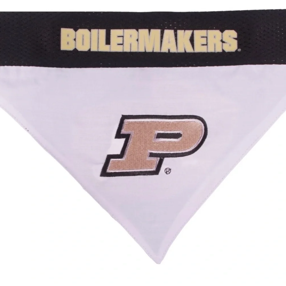 NEW:Pets First Collegiate Pet Accessories Reversible Bandana Purdue Boilermakers
